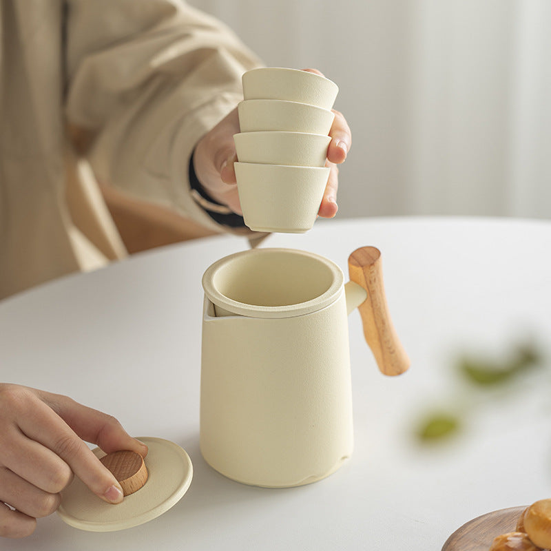Ceramic Portable Express Cup Set - Multiple Colors & 450ml Capacity