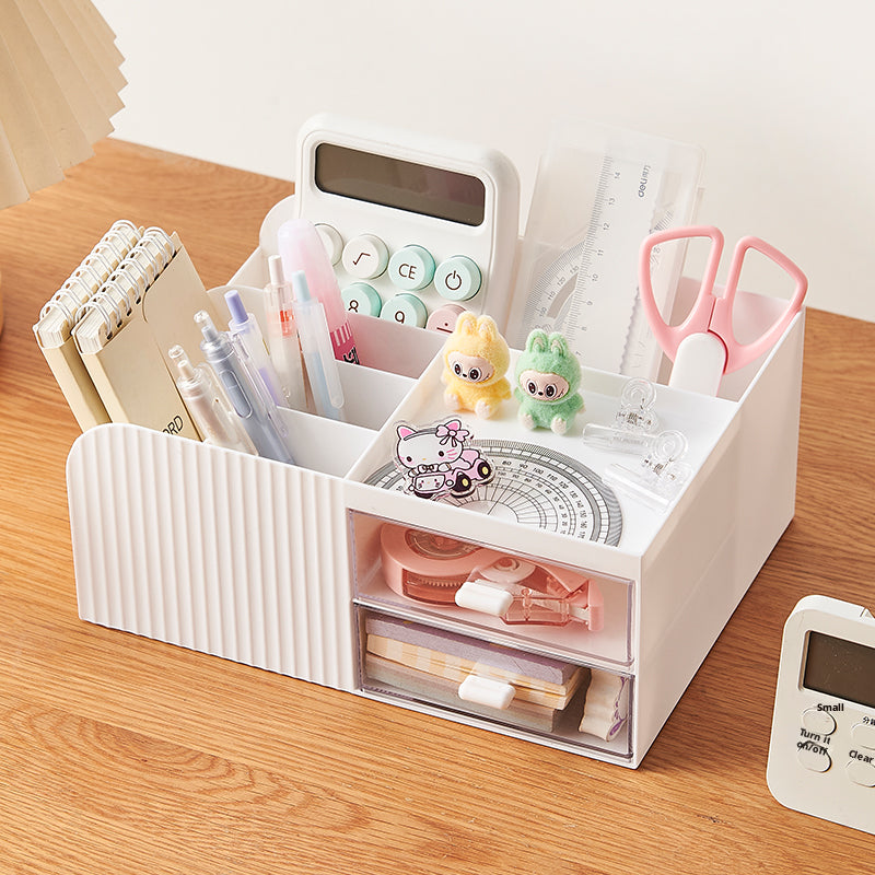 Stackable Desktop Storage Box 18.7x11.6x6.7cm Organizer for Office & Home