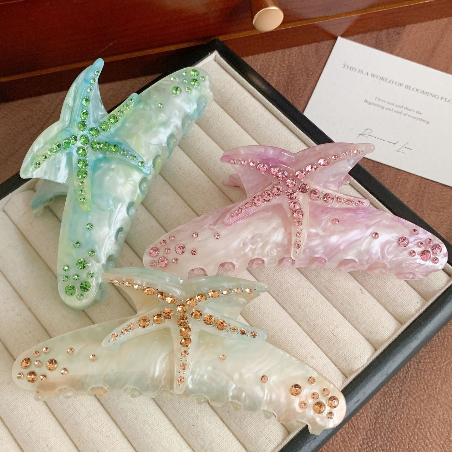 Starfish Hair Claw Accessory with Acetate Finish for Women