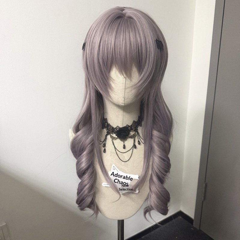 High-Temperature Fiber Curly Wig with Long Voluminous Waves - Doll-Like Full Head Style