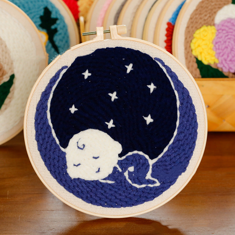 Embroidery Hoop Kit for Cross-Stitch Crafting - Plastic Canvas, 20cm