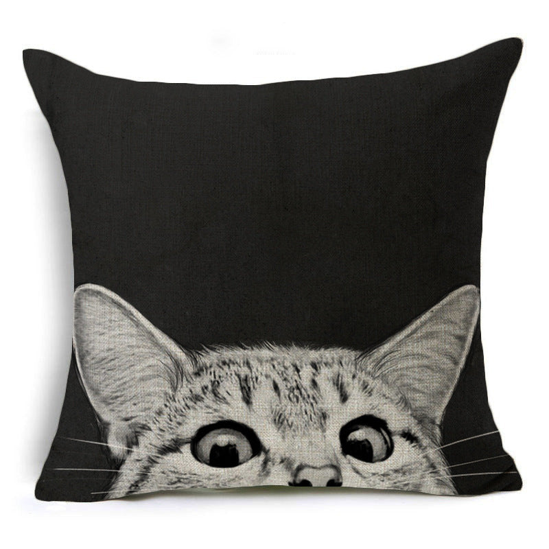Cartoon Style Cotton Pillow Cover - 45x45cm Decorative Cushion Case