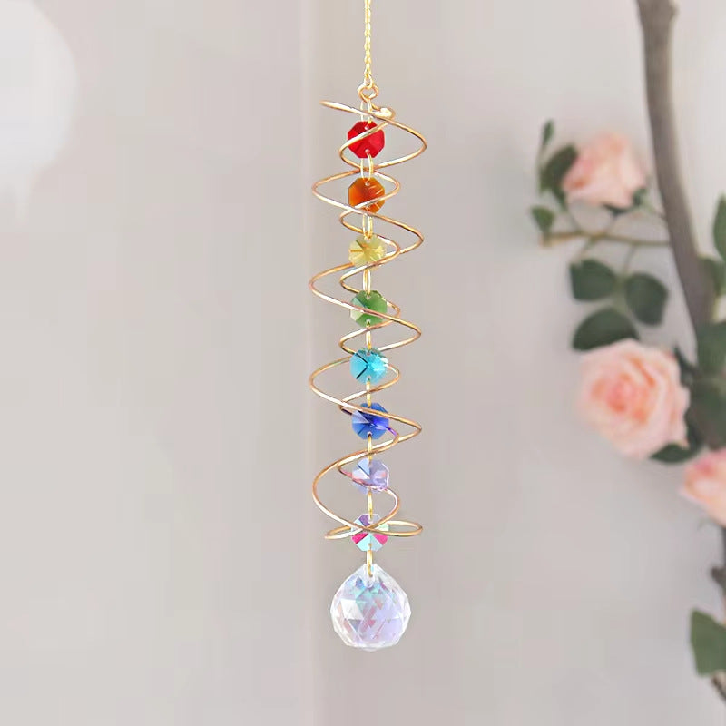 Modern Crystal Geometric Spiral Rotator Sunlight Trapper - Home Decor