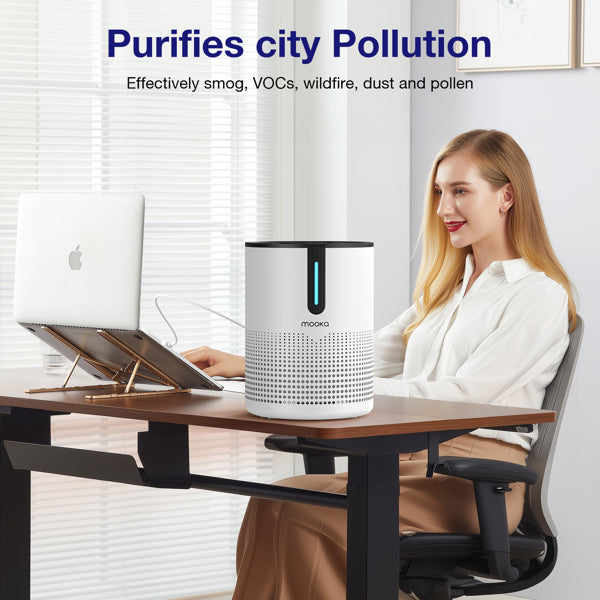 Air Purifier with HEPA Filter - 475 Sq.Ft. Coverage, 4 Speeds