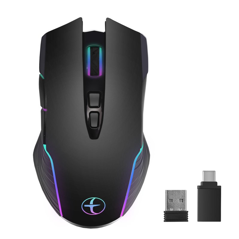 Wireless Adjustable Mouse for Home Office & Gaming - Black