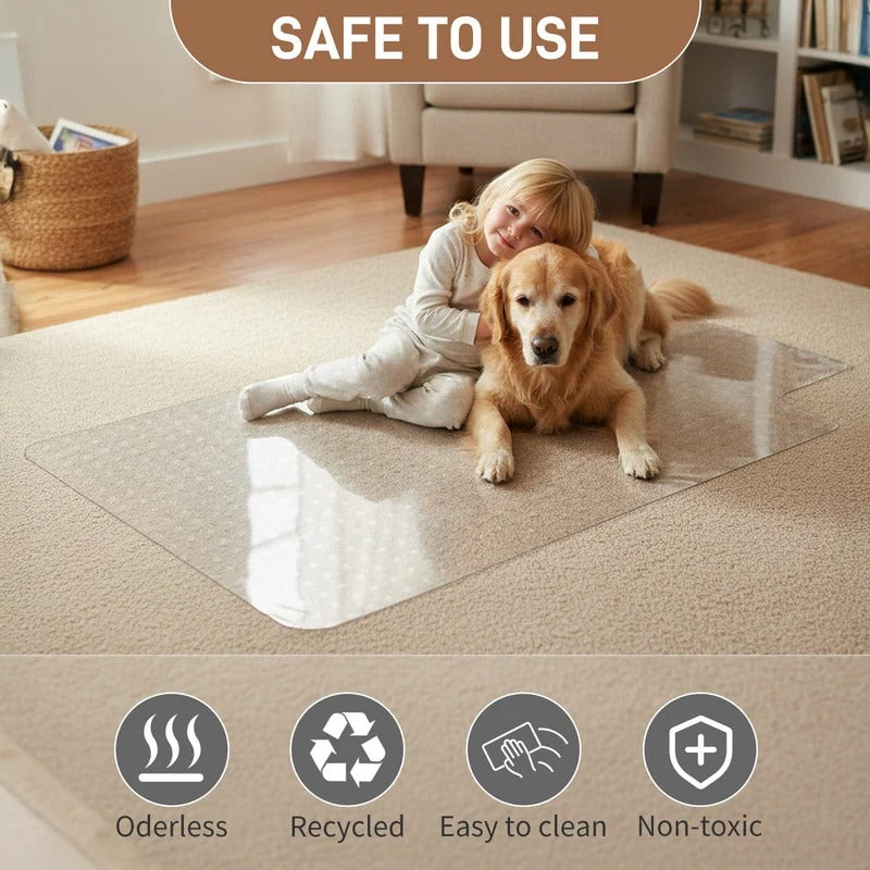 Pet Floor Mat Waterproof Anti-Scratch PVC Dog Cat Feeding Area Kennel Protector