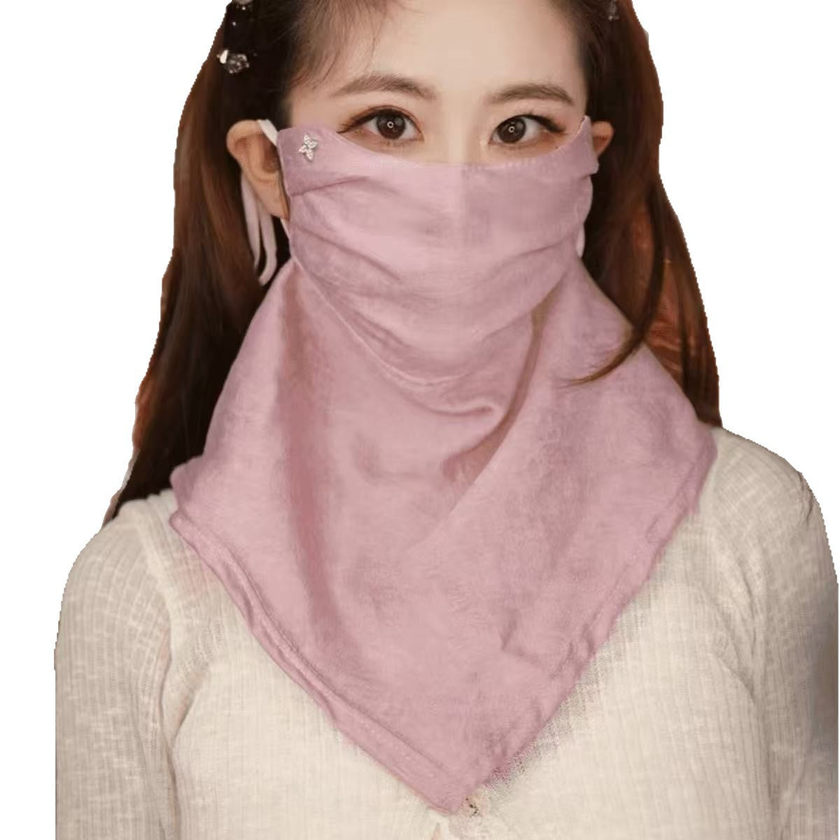 Sun Protective Face Mask Women's Breathable Lace