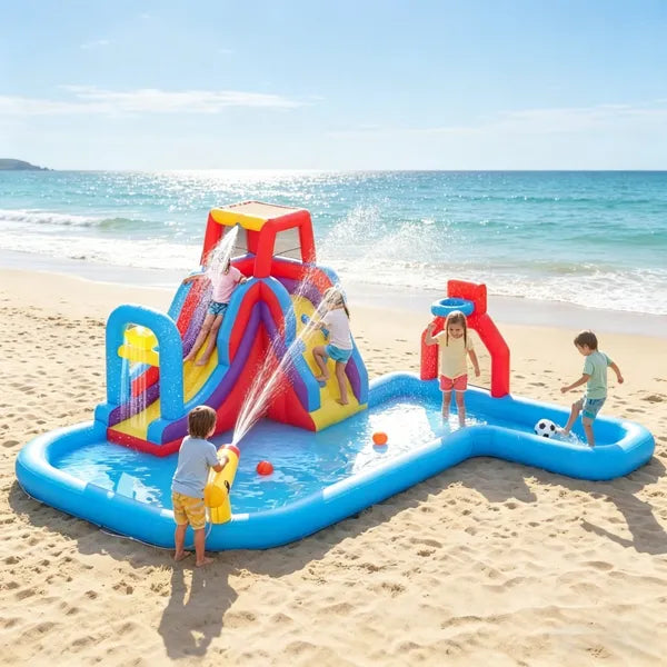 Inflatable Bounce House with Slide - Fun for Kids Ages 3-8