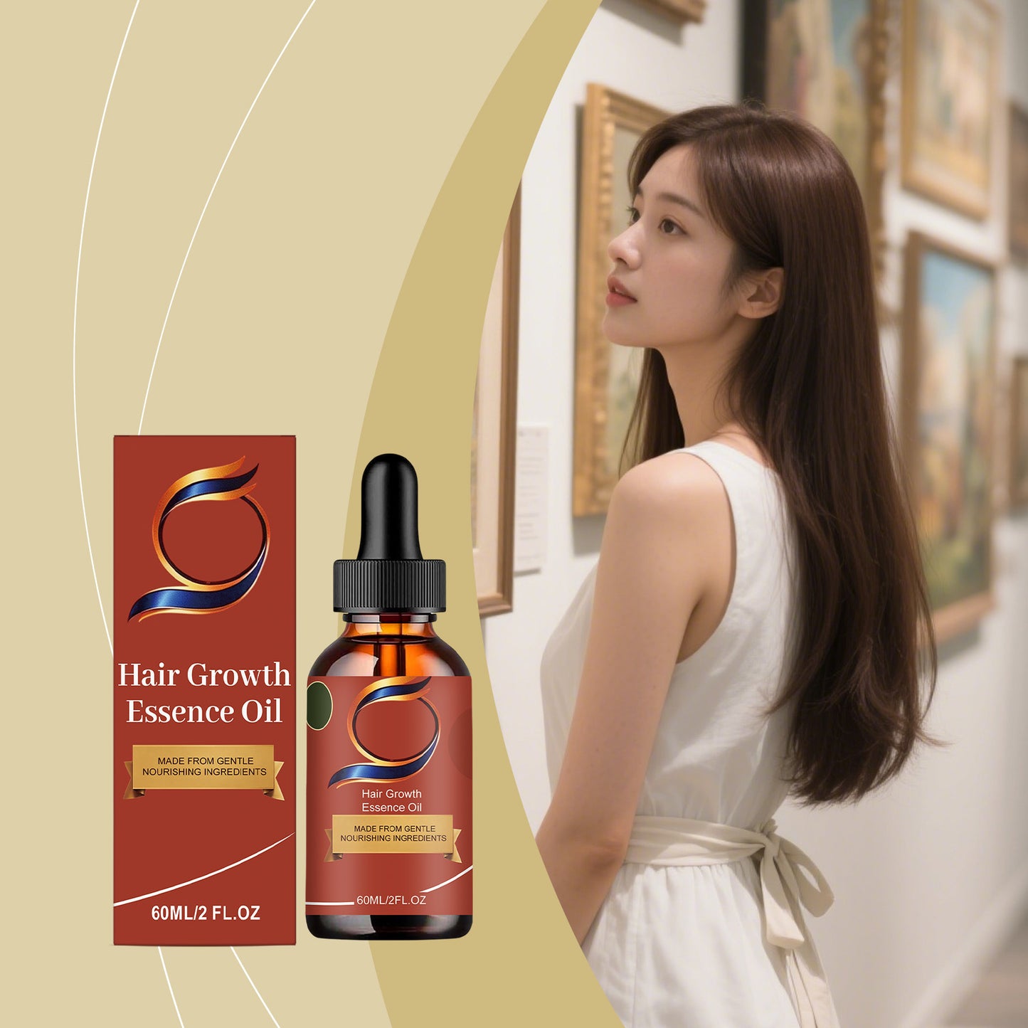 Hair Growth Oil with Rosemary & Castor Oil - 60ML Natural Hair Treatment