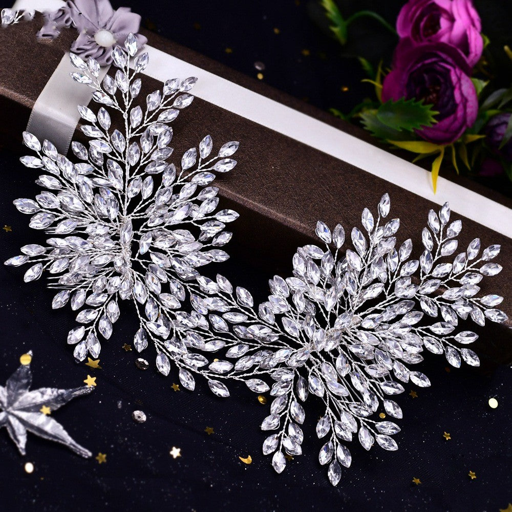 Crystal Hair Comb - 28.5cm Handmade Accessory