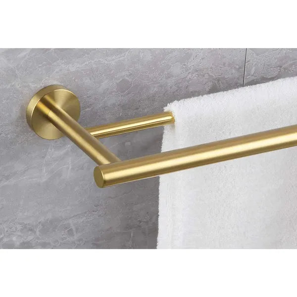 Double Towel Bar Wall Mount Stainless Steel Bathroom Towel Rack - 23.6 Inch
