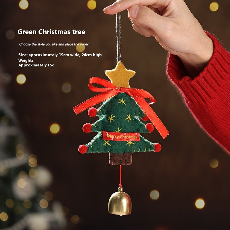 Christmas Hanging Decorations Set - Festive PVC & Plush Ornaments for Holiday Home Decor