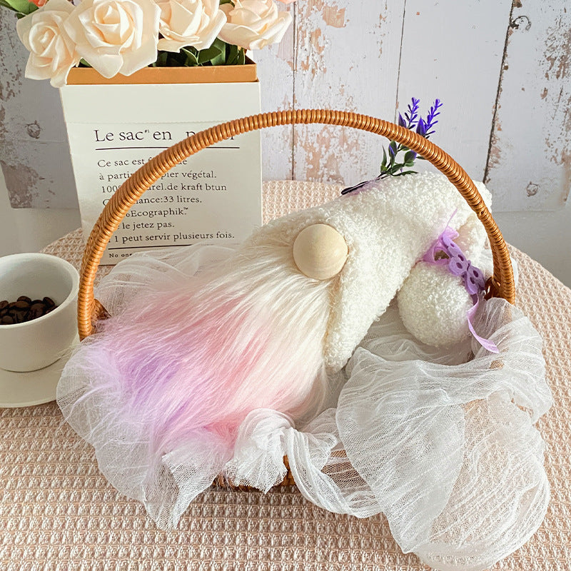 Lavender Plush Doll C1 27 Butterfly Faceless Festival Ornament