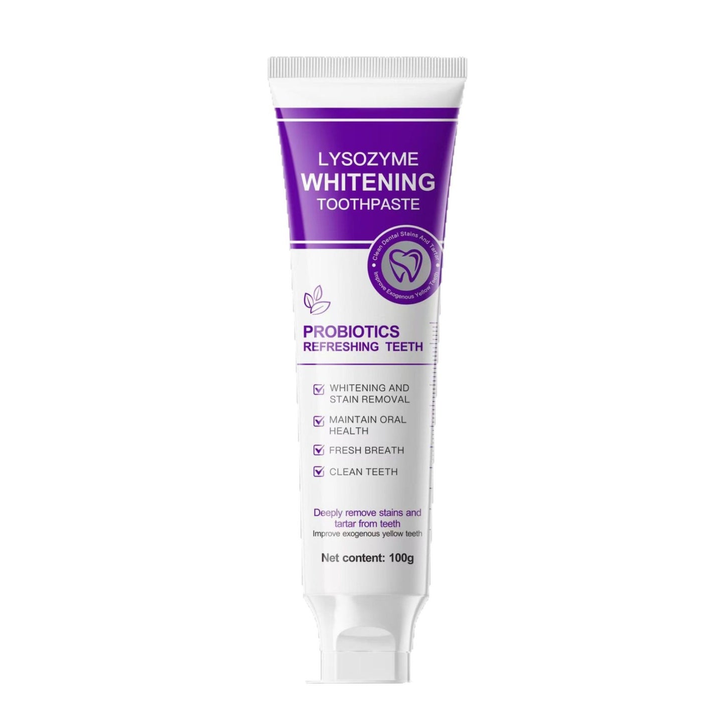 Lysozyme Toothpaste 100g - English Version of Crown Toothpaste for Oral Care