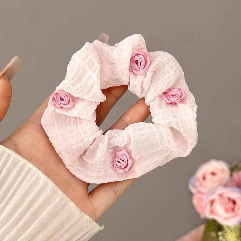 Summer Sweet Lace Scrunchie Hair Tie - Elegant Floral Hair Accessory