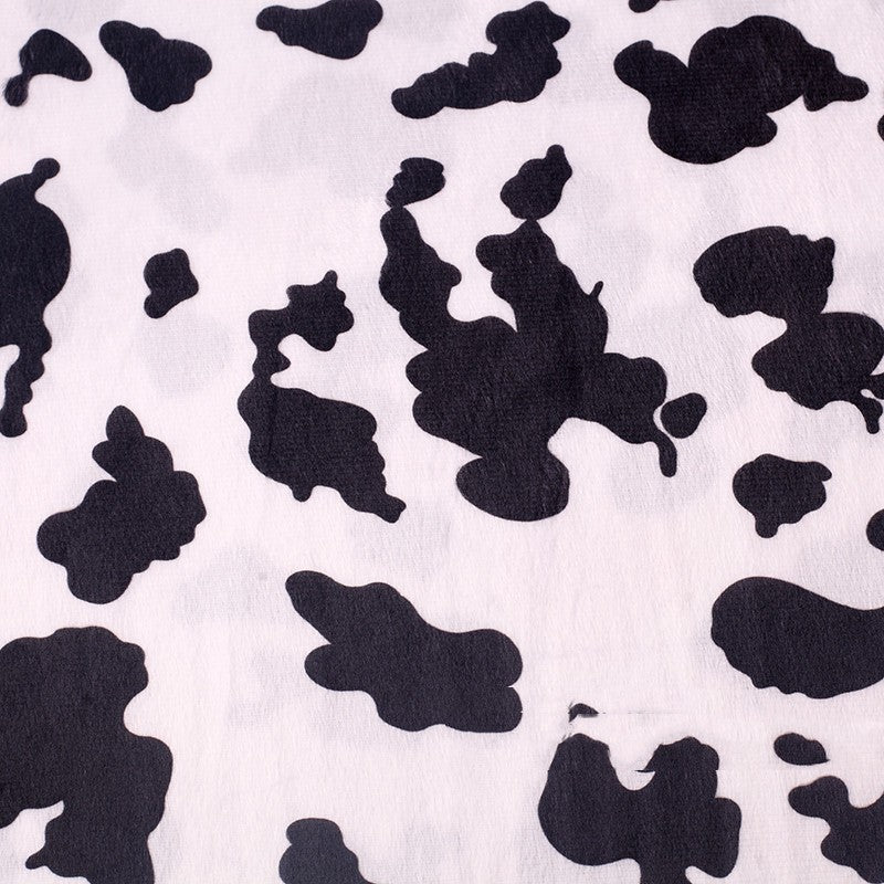 Short Plush Animal Print Fabric - Decorative Polyester Cloth for Sewing & Crafts
