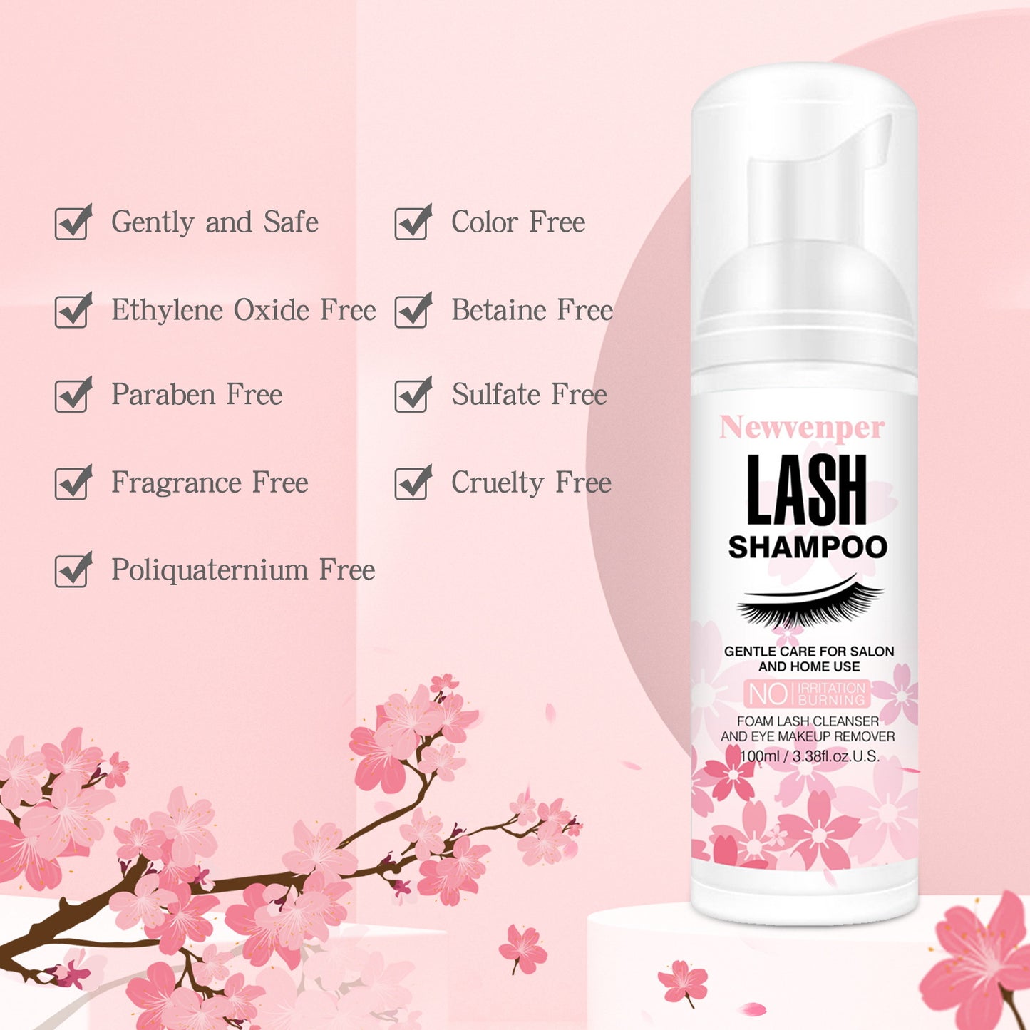 Oil-Removing Cleansing Mousse for Grafted Lashes - 100g