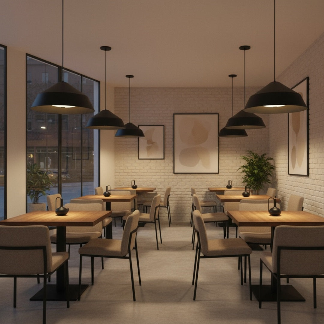 22-Inch Integrated LED Black Pendant Light Fixture