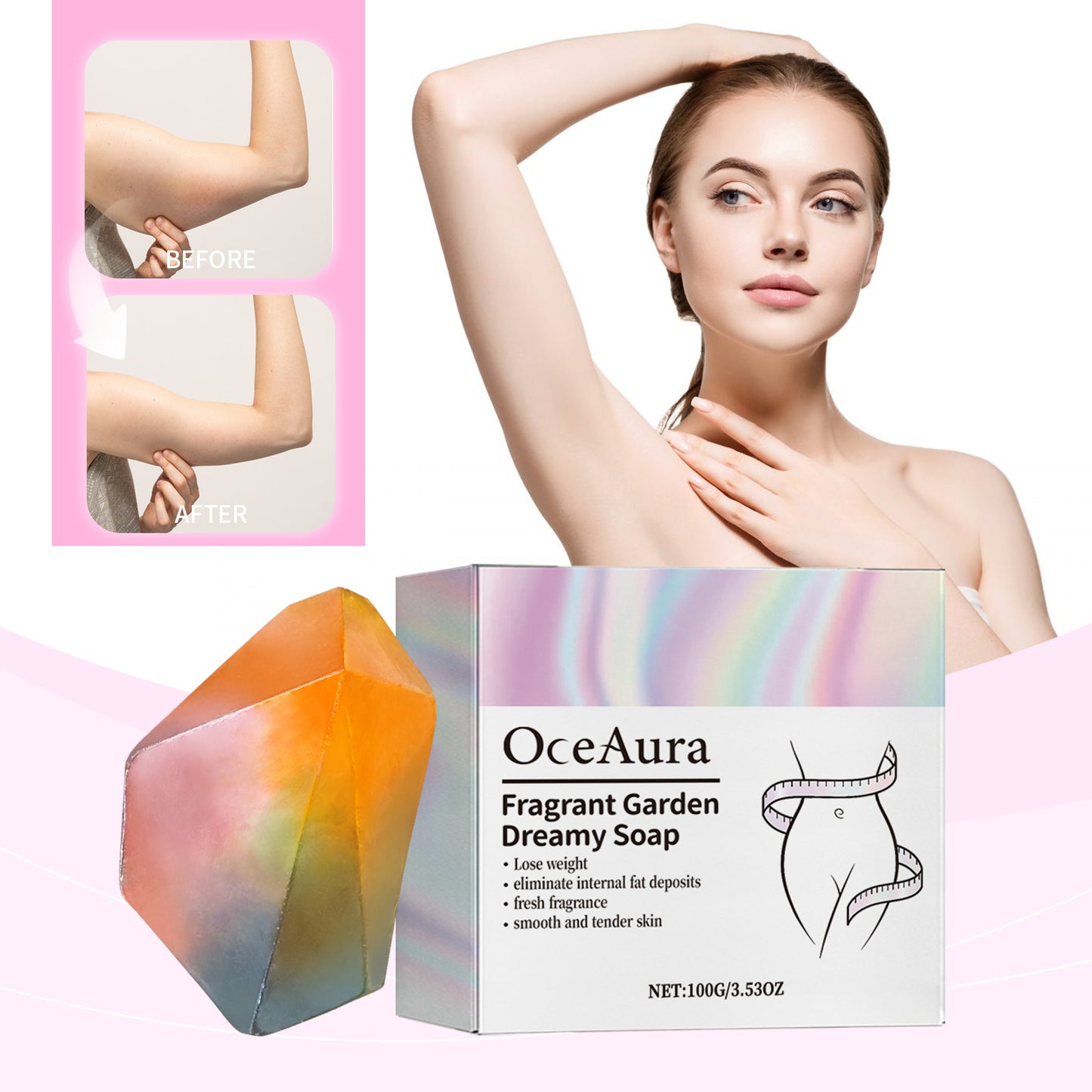 Sea Salt Slimming Bath Soap - Moisturizing Body & Face Cleansing Bar