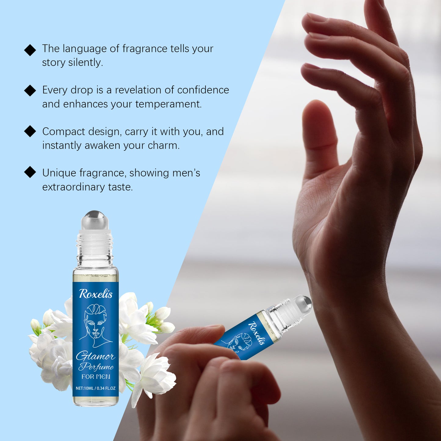 Men's Pheromone Roll-On Perfume - Ocean Scent 10ml