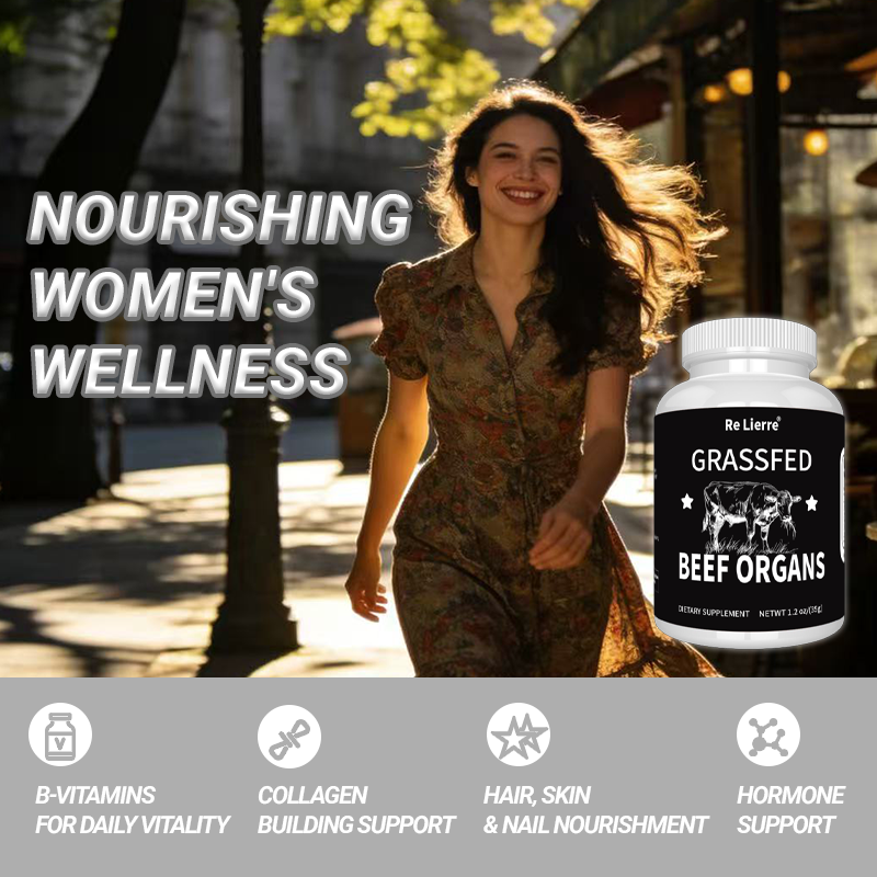 Grass Fed Beef Organ Supplement - Freeze Dried Multi-Organ Blend, 60 Capsules