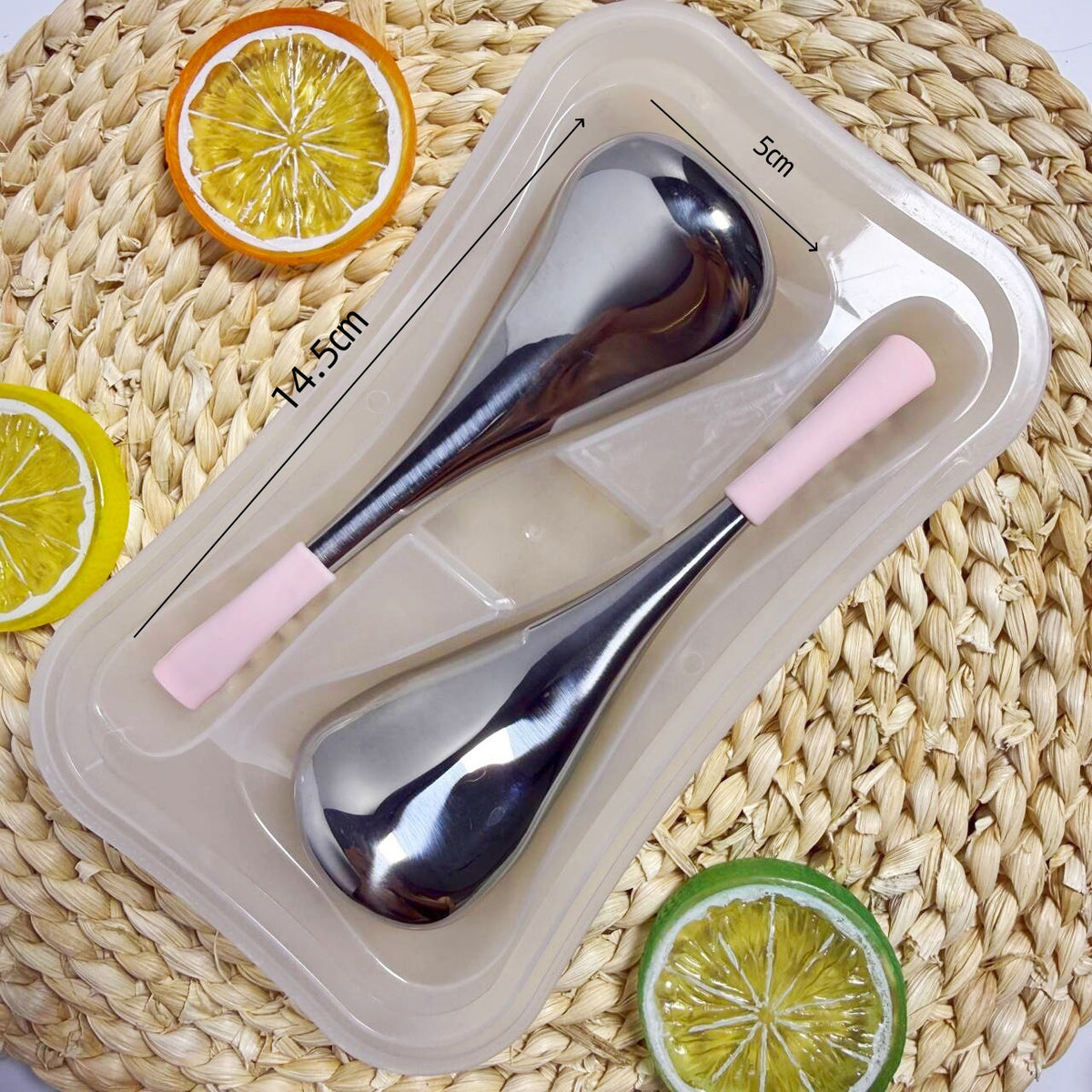 Stainless Steel Facial Ice Ball Massage Spoon - Hot & Cold Beauty Tool