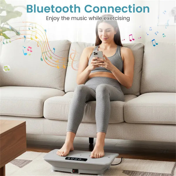 Full Body Vibration Plate Exercise Machine - 10 Speed Levels, Remote Control, 440LBS Capacity