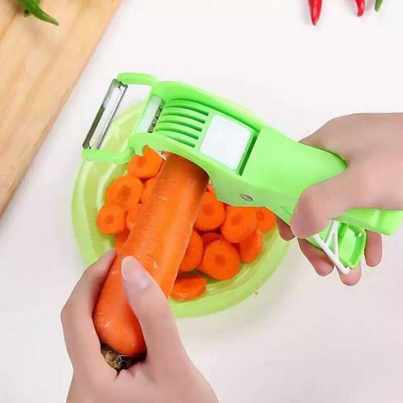 Vegetable & Fruit Slicer Peeler - Kitchen Gadgets for Cucumber Banana Ham