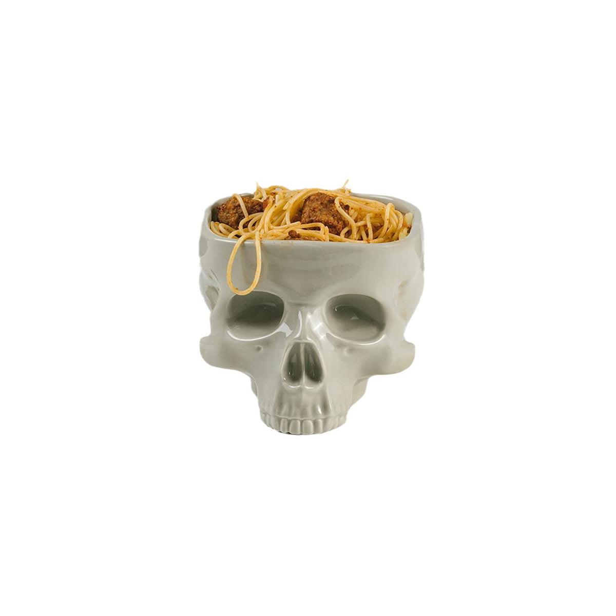 Ceramic Skull Noodle Bowl for Halloween Table Decor, 300ml & 500ml Sizes