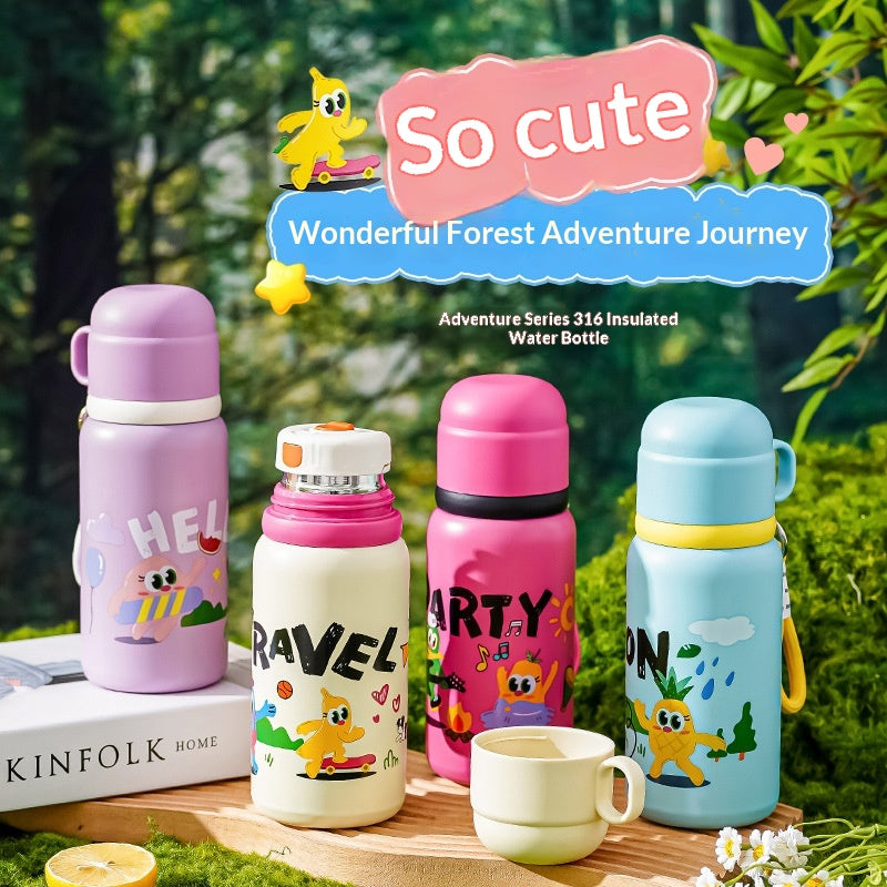 Insulated Children’s Stainless Steel Cup with Carrying Strap - 450ml