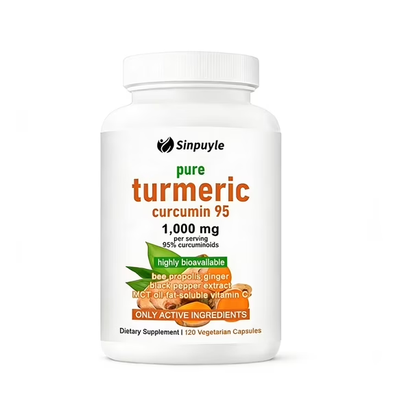 Turmeric Curcumin 1000mg Supplement with Ginger & Vitamin C - 120 Capsules