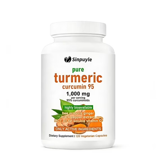 Turmeric Curcumin 1000mg Supplement with Ginger & Vitamin C - 120 Capsules