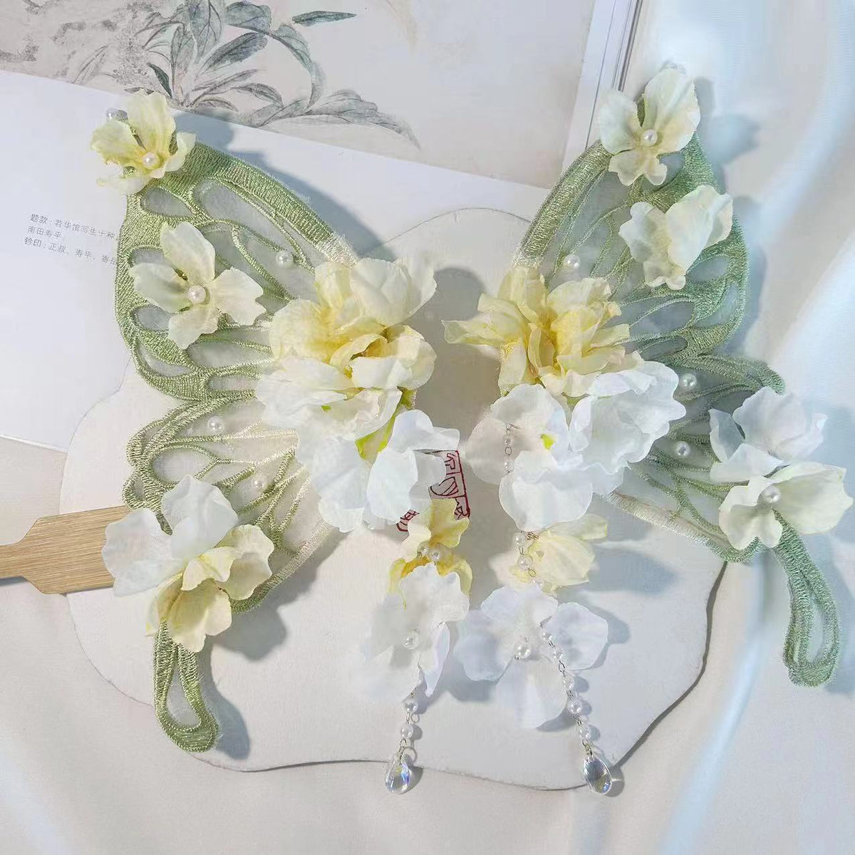 Large Butterfly Hair Clip Silk Flower Hair Accessory for Women