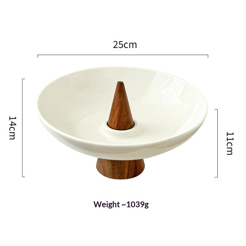 Ceramic Entryway Key Tray Fruit Plate Minimalist Home Organizer