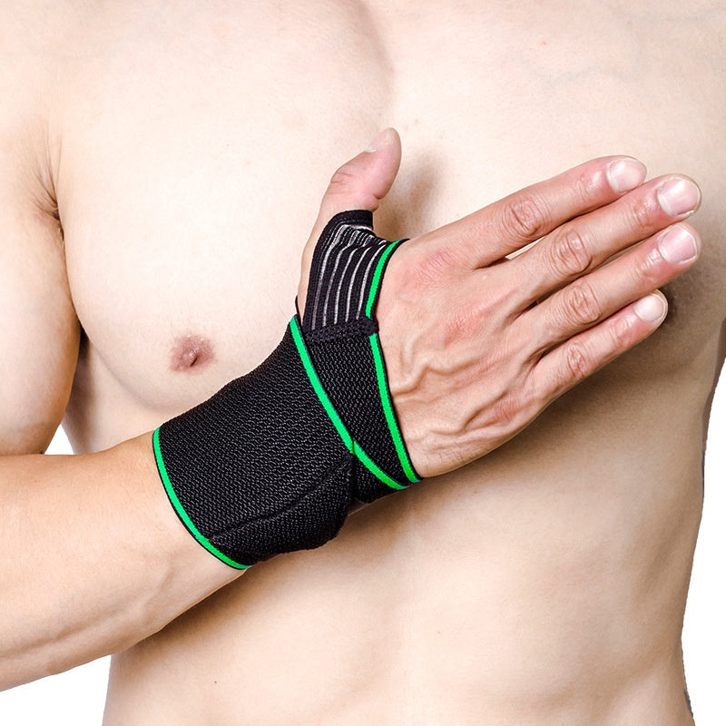 Elastic Nylon-Wrapped Fitness Wrist Strap - Support & Compression for Workout