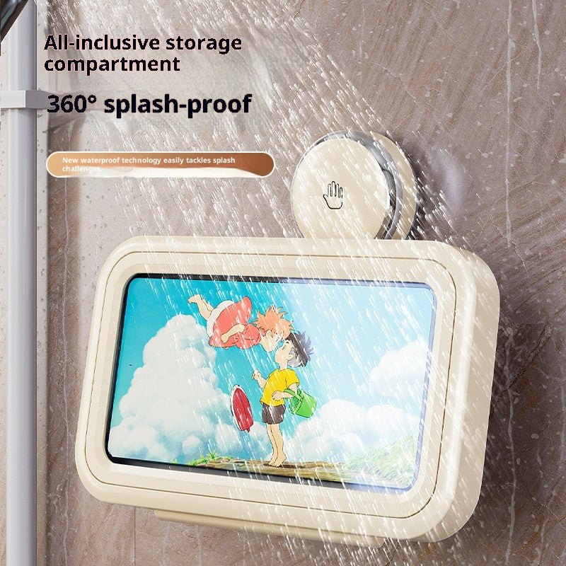 Waterproof Mobile Phone Holder with Suction Cup for Bathroom