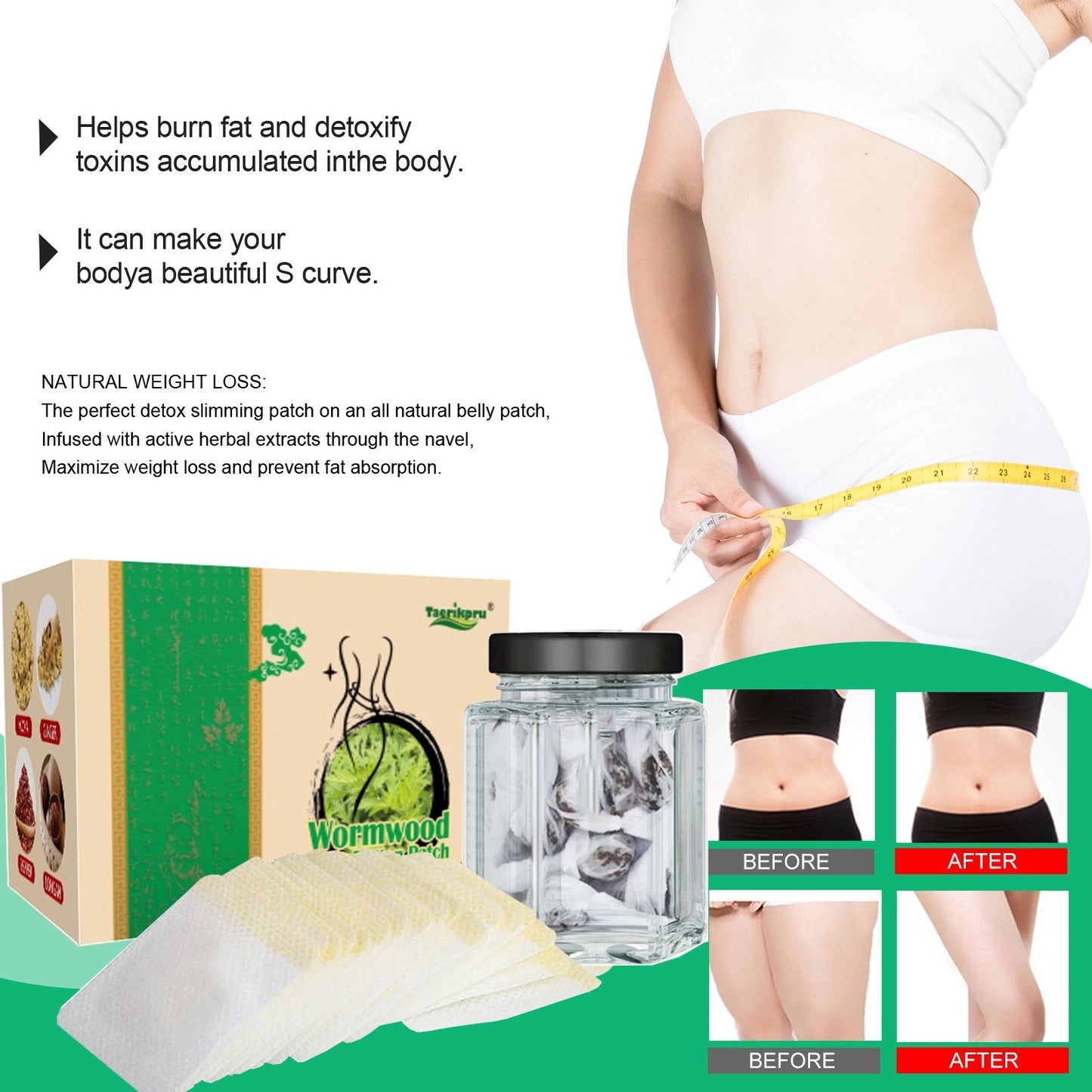 Mugwort Navel Patch - Natural Wormwood Herbal Body Care Patches