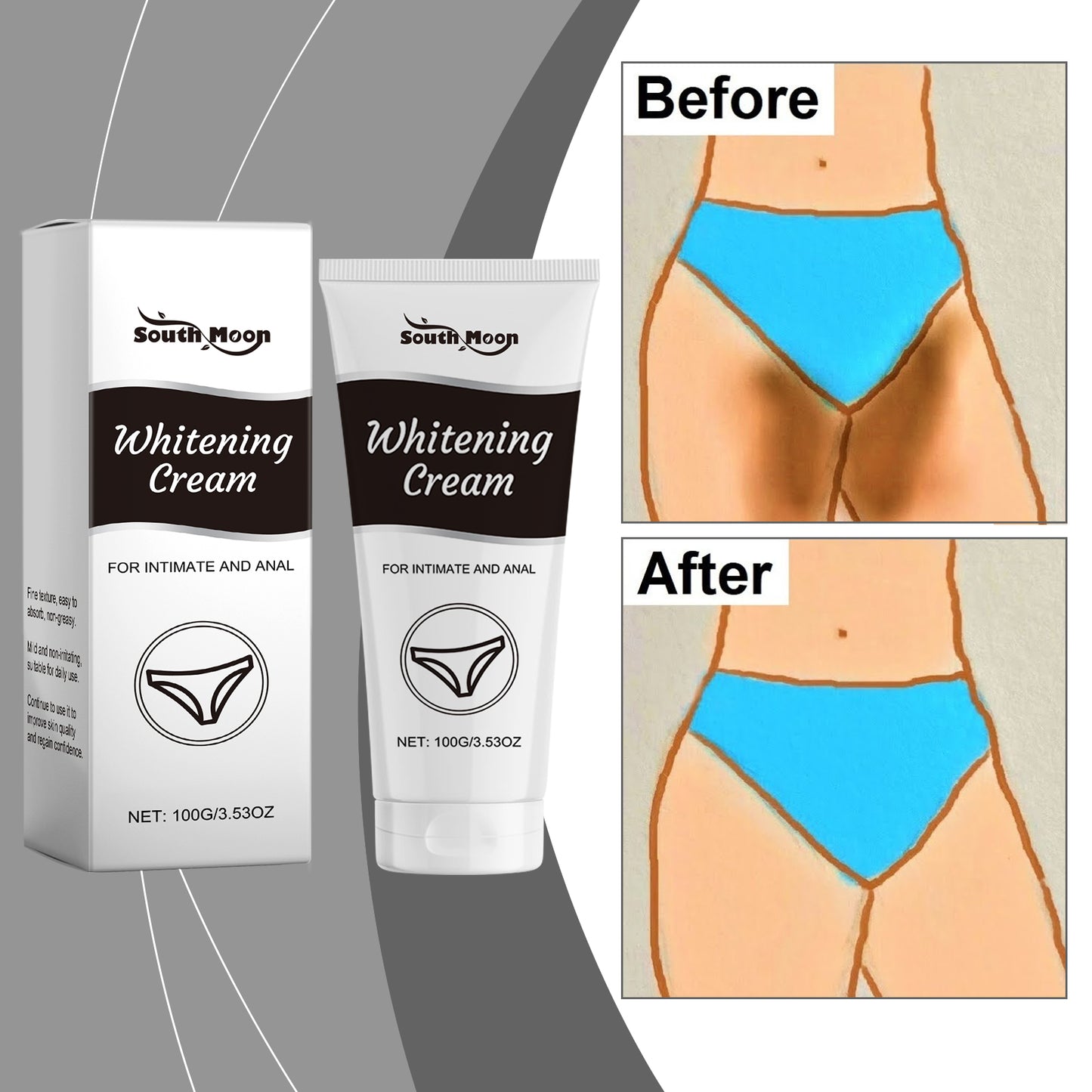 Feminine Intimate Area Moisturizing Cream with Aloe Vera and Vitamin E