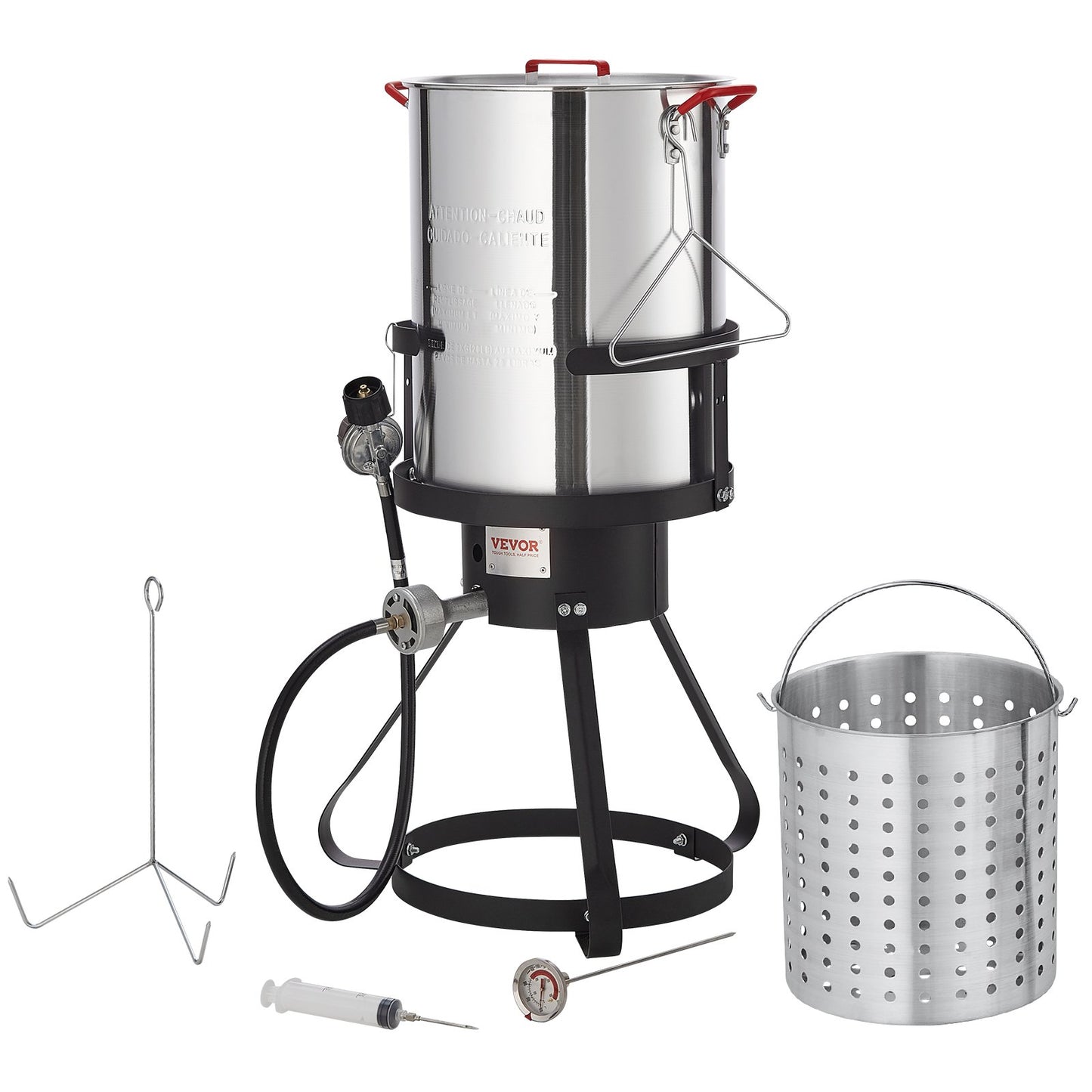 30-Quart Turkey Deep Fryer Set with Accessories & 54,000 BTU Burner