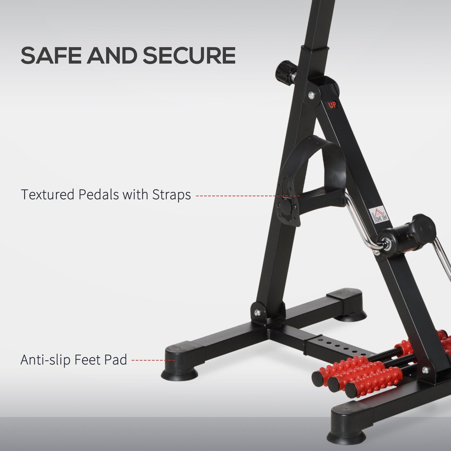 Height-Adjustable Pedal Exerciser with LCD Display & Foot Massage
