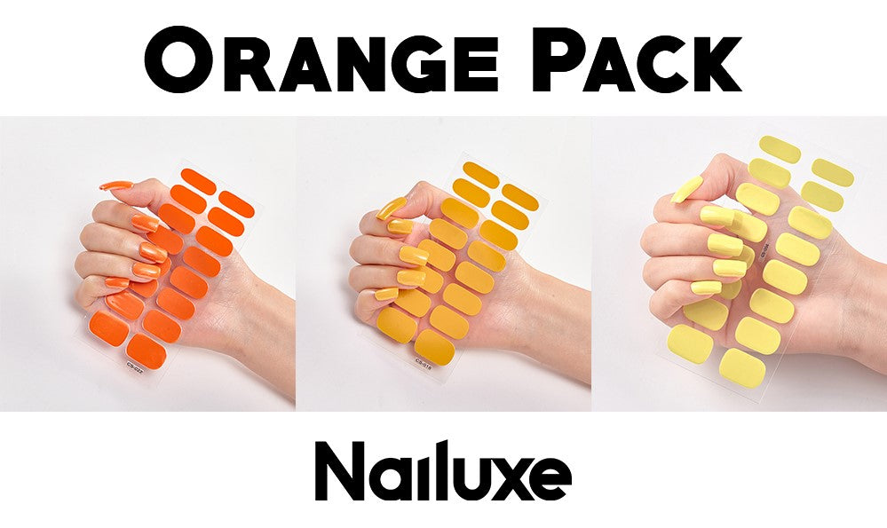 Solid Color Nail Art Wraps - 16 Piece Adhesive Nail Stickers Set