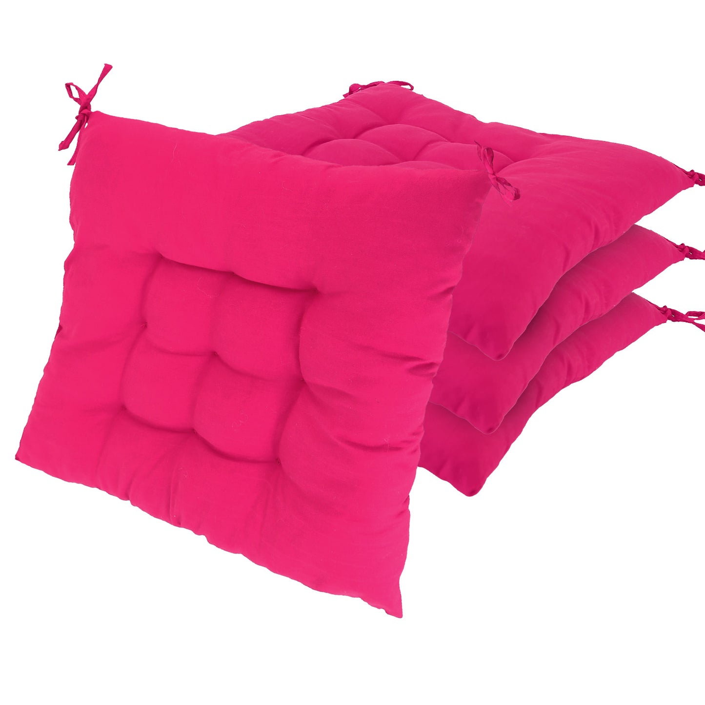4-Pack Soft Square Chair Cushion Pads - 17.72" for Home & Office