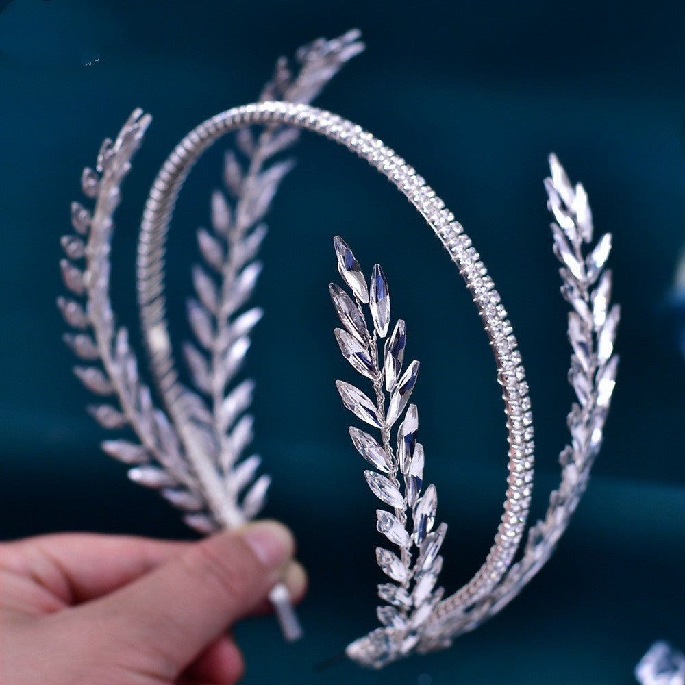 Silver Rhinestone Hair Band for Wedding Bride Headwear
