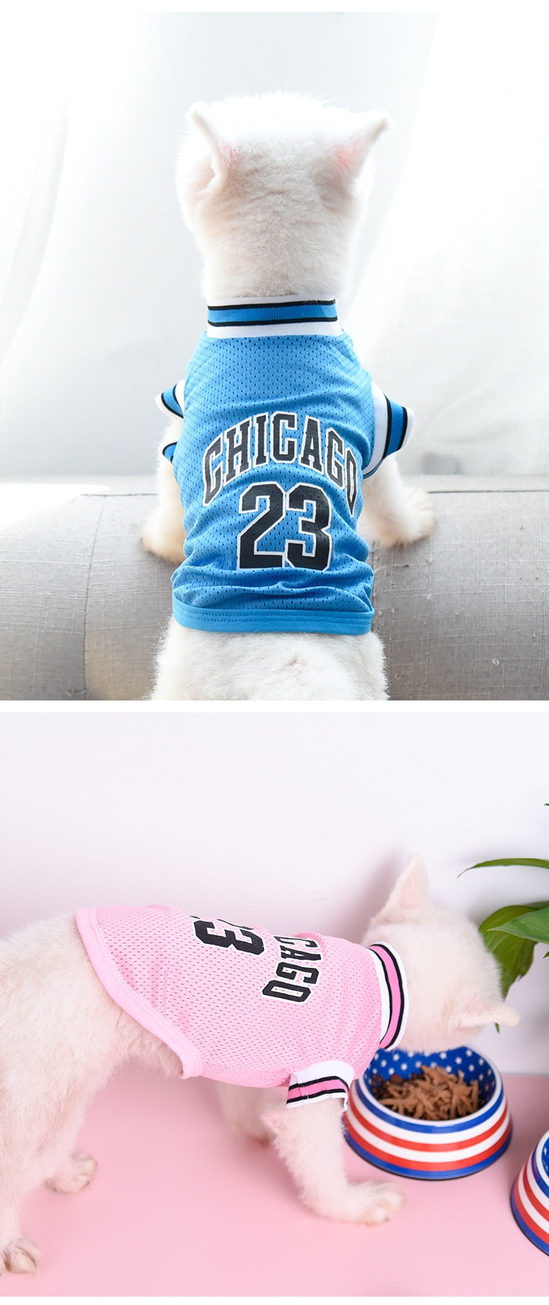 Large Mesh Basketball Dog Vest - Summer Pet Clothes for Active Dogs