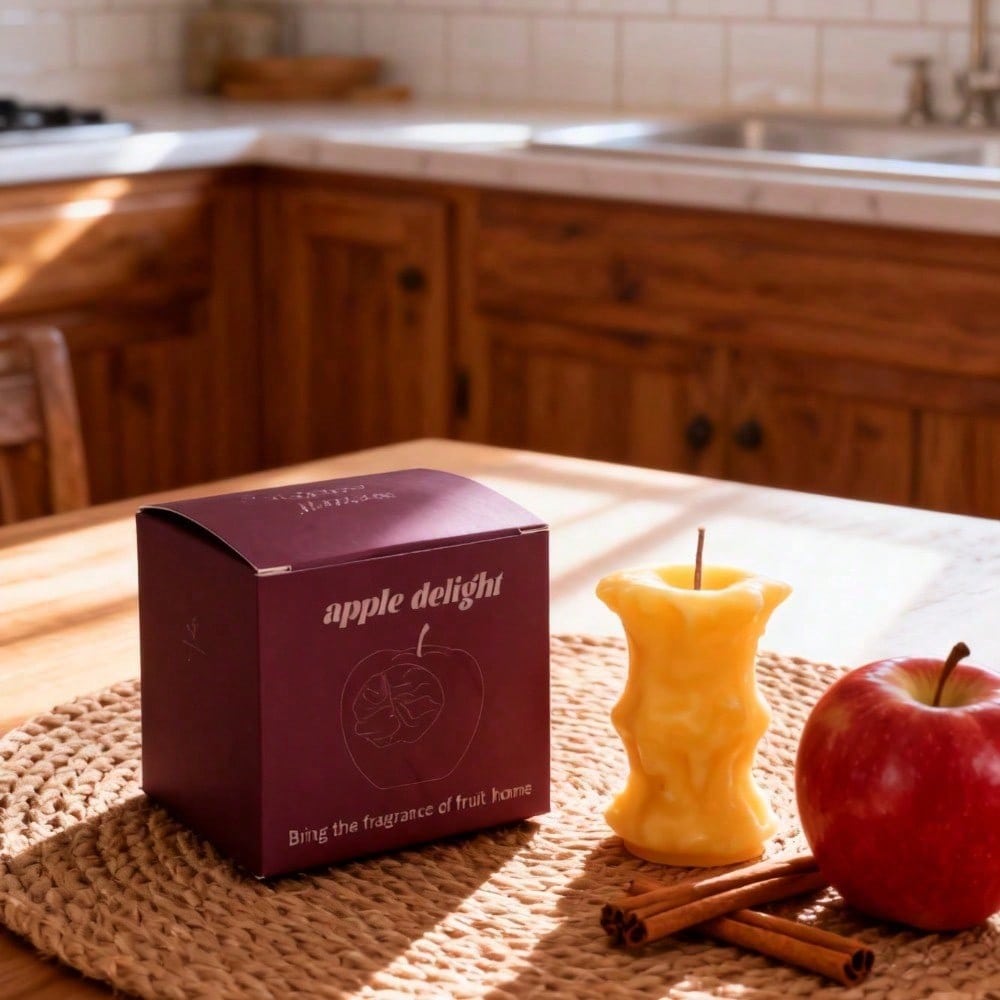 Bitten Apple Scented Candle - Unique Gift Box Decor