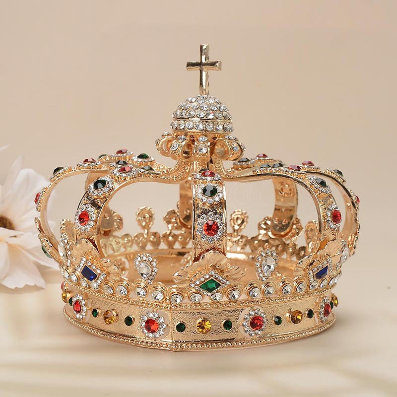 Retro Alloy Crown Hair Clip - Gold