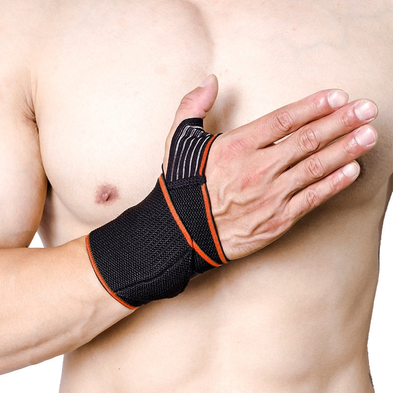 Elastic Nylon-Wrapped Fitness Wrist Strap - Support & Compression for Workout
