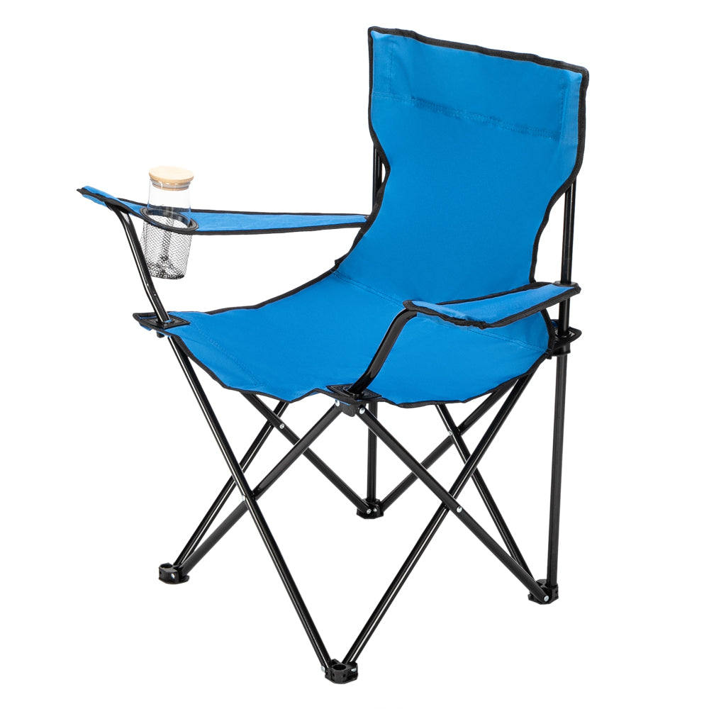 Blue Camping Chair - Foldable & Portable Outdoor Seat