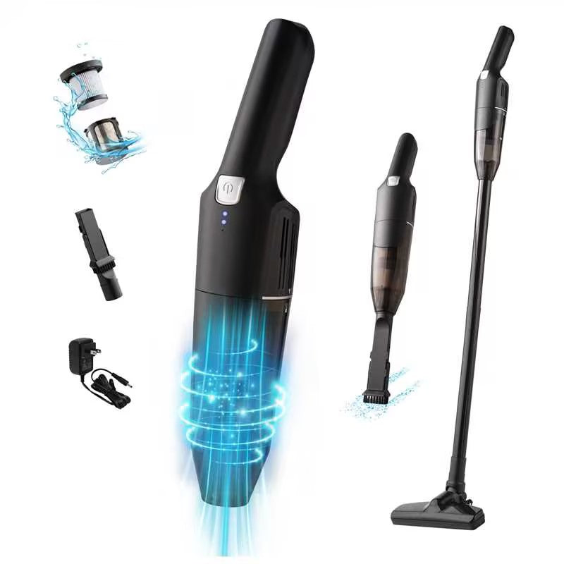 Cordless Handheld Vacuum Cleaner with 2-Level Suction - Black