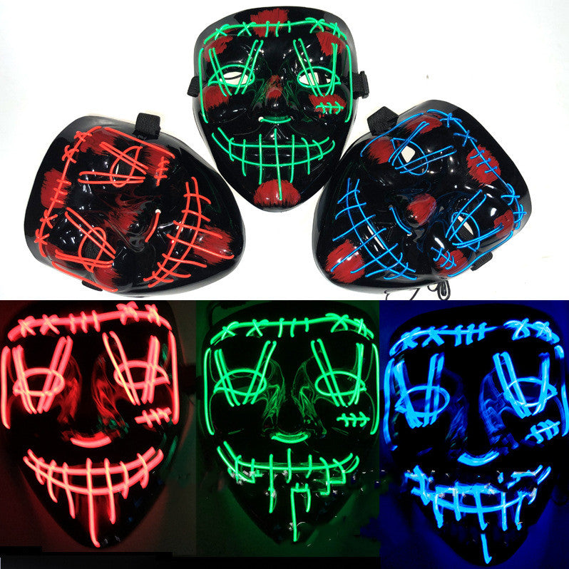 Halloween LED Luminous Mask - Colorful Light-Up Costume Mask for Parties